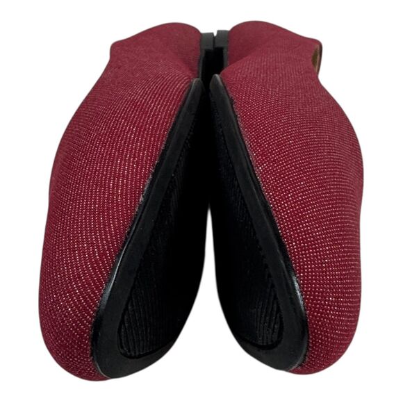 Coach and Four Red Metallic Melitta Ballet Flats Shoes Women's Size 10 Sparkly - Picture 14 of 16